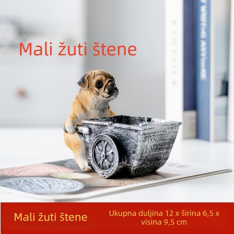 Pepeljara od smole, nordijski stil, s poklopcem, za kućnu i uredsku uporabu