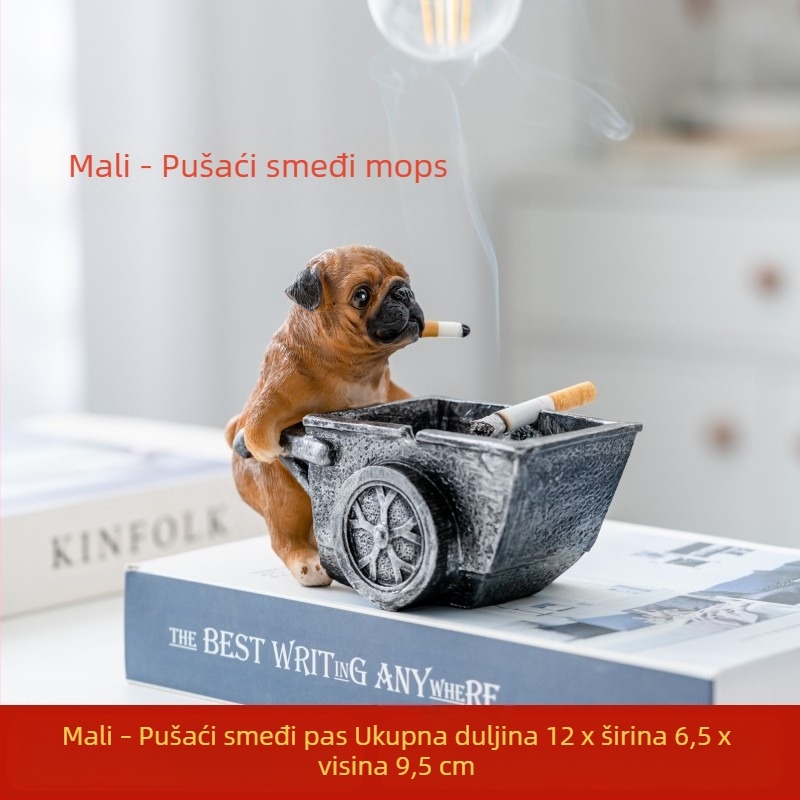 Pepeljara od smole, nordijski stil, s poklopcem, za kućnu i uredsku uporabu