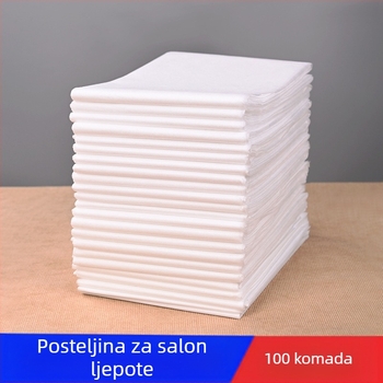 100 jednokratnih plahni za krevet od netkanog materijala, ojačane, za beauty salone, masažu i hotele