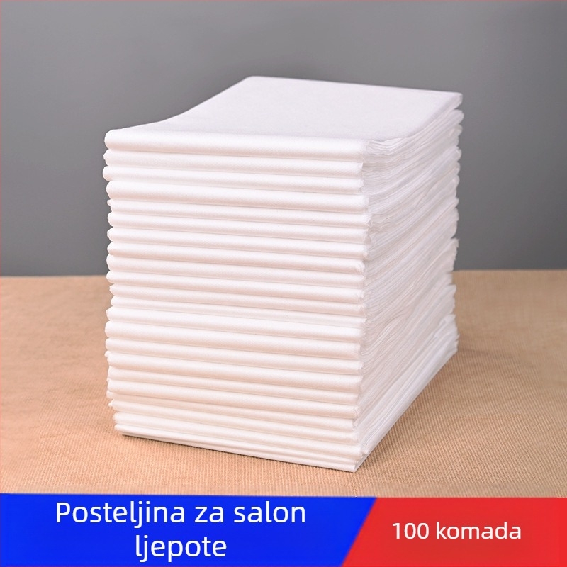 100 jednokratnih plahni za krevet od netkanog materijala, ojačane, za beauty salone, masažu i hotele
