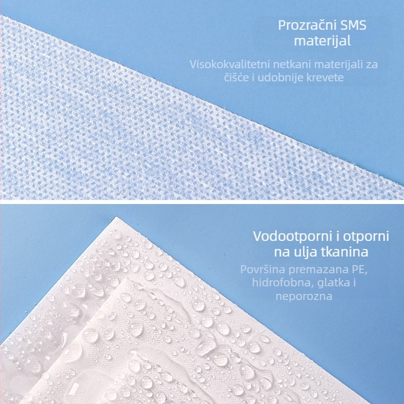 100 jednokratnih plahni za krevet od netkanog materijala, ojačane, za beauty salone, masažu i hotele