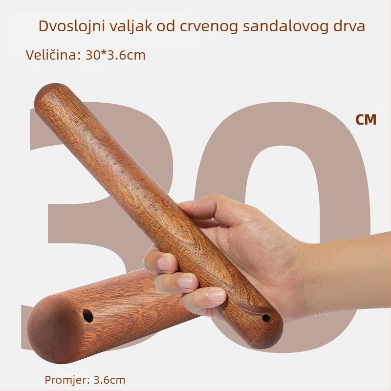 Valjak za tijesto od sandalovog drveta — Marka: Double Gun; Materijal: sandalovo drvo; Stil: Moderna jednostavnost; Set: 3 dijela