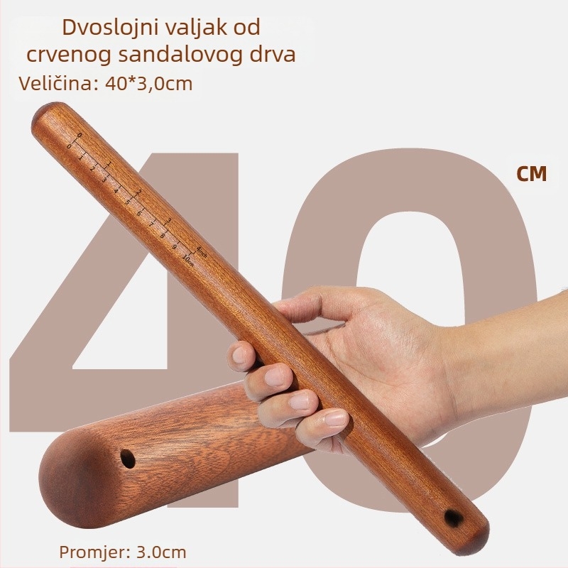 Valjak za tijesto od sandalovog drveta — Marka: Double Gun; Materijal: sandalovo drvo; Stil: Moderna jednostavnost; Set: 3 dijela