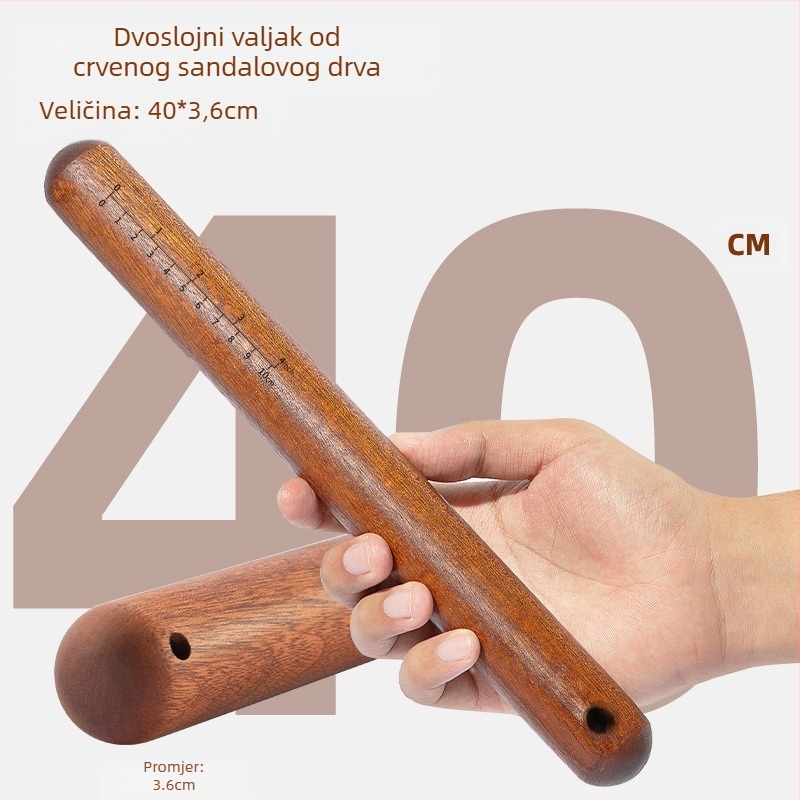 Valjak za tijesto od sandalovog drveta — Marka: Double Gun; Materijal: sandalovo drvo; Stil: Moderna jednostavnost; Set: 3 dijela