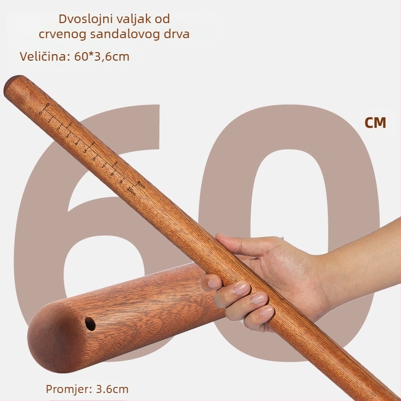 Valjak za tijesto od sandalovog drveta — Marka: Double Gun; Materijal: sandalovo drvo; Stil: Moderna jednostavnost; Set: 3 dijela