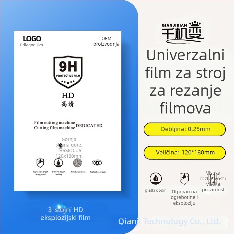 Zaštita zaslona telefona PET, prednji film, HD jas