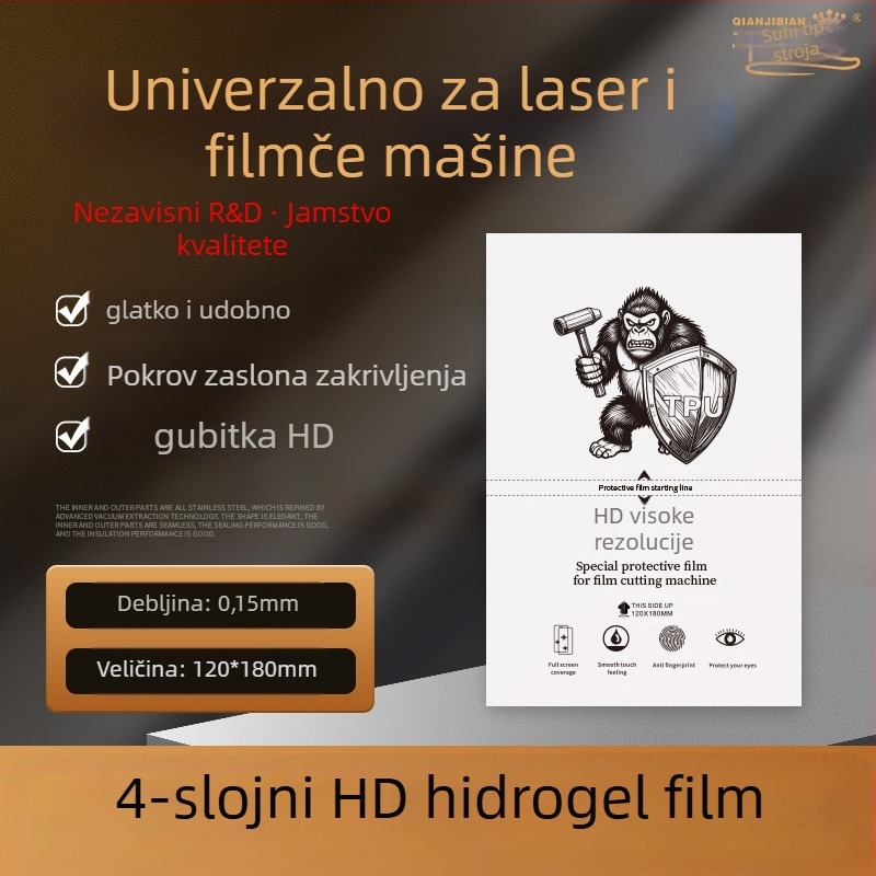 Zaštita zaslona telefona PET, prednji film, HD jas