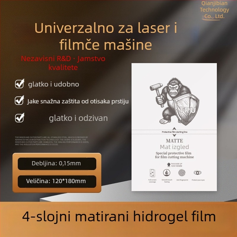 Zaštita zaslona telefona PET, prednji film, HD jas