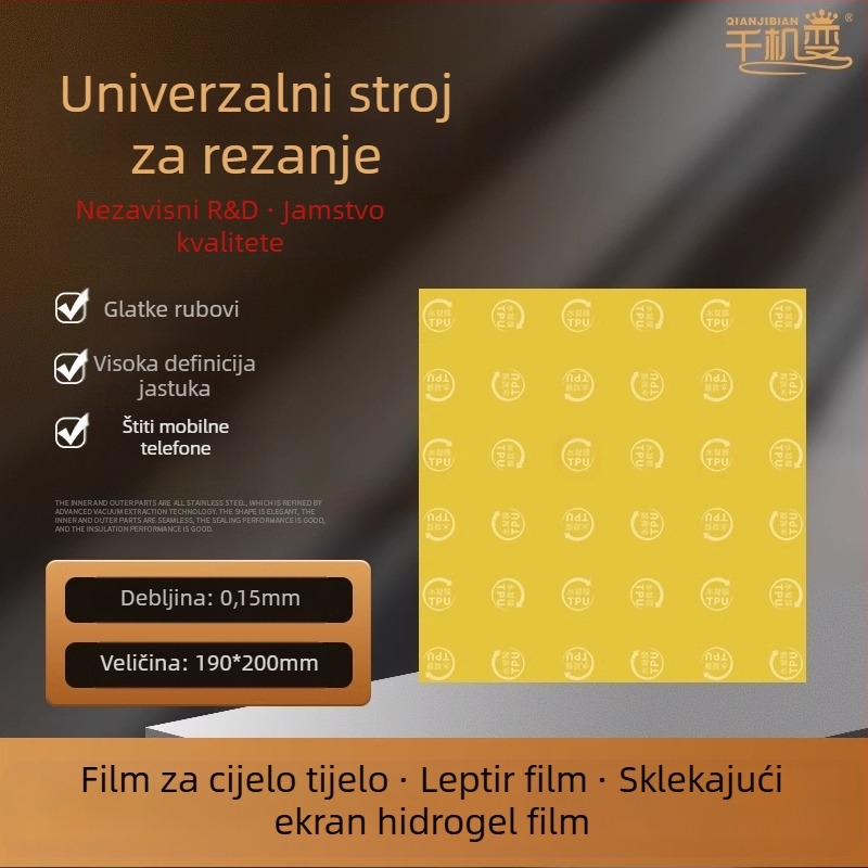 Zaštita zaslona telefona PET, prednji film, HD jas