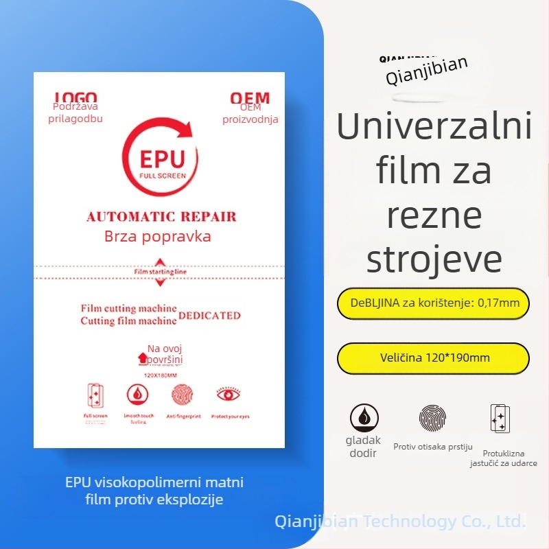 Zaštita zaslona telefona PET, prednji film, HD jas