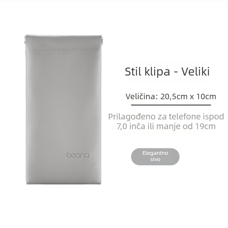 Zaštitna torbica za mobitel s reljefnim PU materijalom, automatsko zatvaranje šnalom, nosivost 2 kg, model G005, pakiranje za 3C elektroniku