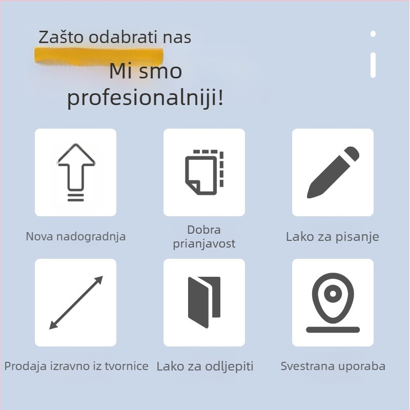 Samoljepljive ručno pisane etikete na rolni, papir za pisanje, prilagodljivo, 10 etiketa po stranici