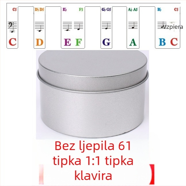 Naljepnice za klavir - Model QT-0918, PVC materijal, Pakiranje: okrugla metalna kutija, Brend Chuanmei
