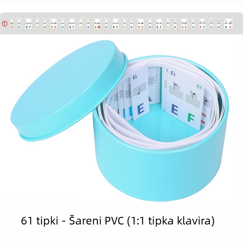 Naljepnice za klavir - Model QT-0918, PVC materijal, Pakiranje: okrugla metalna kutija, Brend Chuanmei