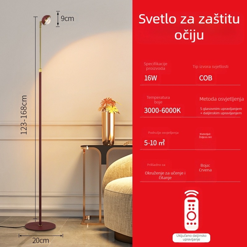 Podna svjetiljka COB, aluminijski abažur, željezno kućište, CRI ≥95