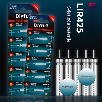Danny Fu Punjiva LIR425 Baterija i Set Punjača za Noćni Pecanje s Elektroničkom Plutom koja Sjaji