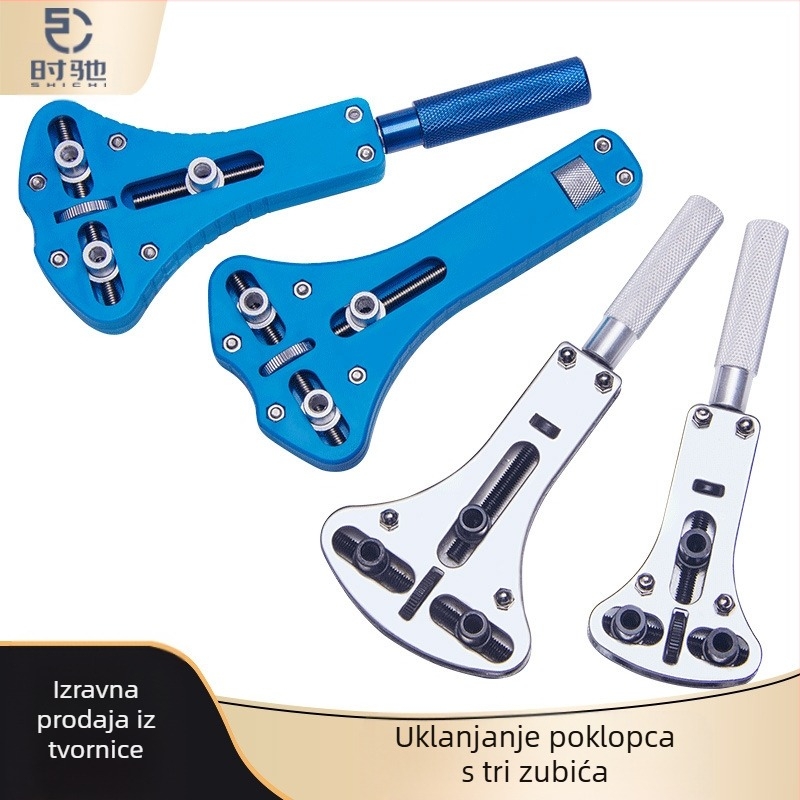 Time Chi Otvarač za satove s tri kandže za otvaranje stražnjeg poklopca i zamjenu baterije, alat za popravak satova, 1 set