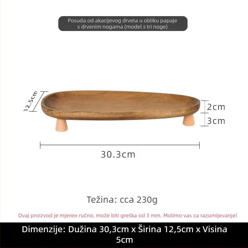 Drveni okrugli pladanj za aromaterapiju, pohranu ključeva i posudu za desert – moderan jednostavan stil, mogućnost tiskanja logotipa i prilagodbe, pogodno za hotele, kafiće i čajane