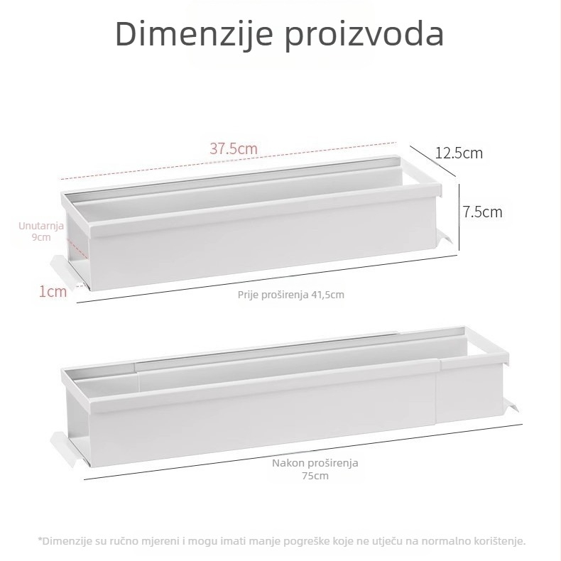 Kuhinjski stalak za začine u ladici s višeslojnim odjeljcima, izvučni odjeljak police, bez bušenja (Brend Likewei; Materijal: karbonska čelika; Stil: moderni minimalistčki dizajn; Funkcija: bez bušenja; Kategorija: stalak za začine)
