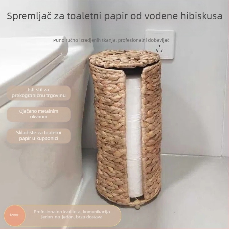 Spremnik za pohranu od vlakana vodnog hiacinta, Hongtu Crafts, moderni minimalistički stil, za donje rublje, uredski pribor, voće, torbe, knjige