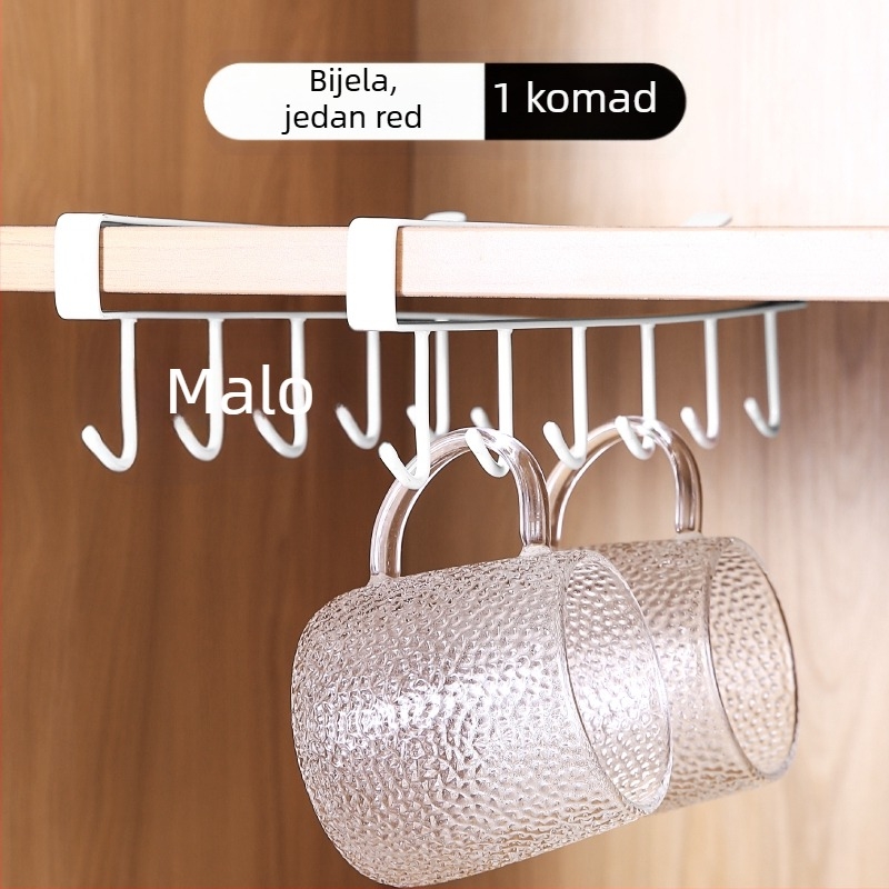 Kuhinjska vješalica ispod ormarića bez bušenja za posuđe, krpe i šalice