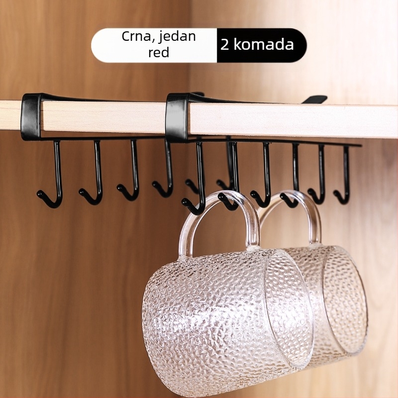 Kuhinjska vješalica ispod ormarića bez bušenja za posuđe, krpe i šalice