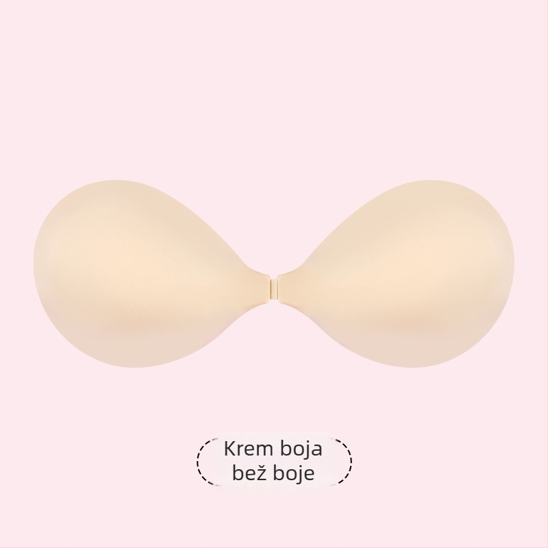 Silikonska pločica za prsa za bikini top – tanka, protiv opuštanja, push-up efekt, nevidljiva ispod odjeće, jednobojna