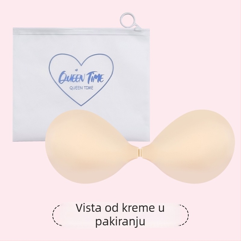 Silikonska pločica za prsa za bikini top – tanka, protiv opuštanja, push-up efekt, nevidljiva ispod odjeće, jednobojna