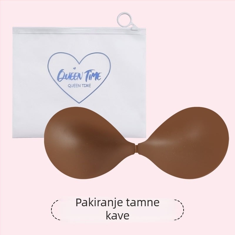 Silikonska pločica za prsa za bikini top – tanka, protiv opuštanja, push-up efekt, nevidljiva ispod odjeće, jednobojna
