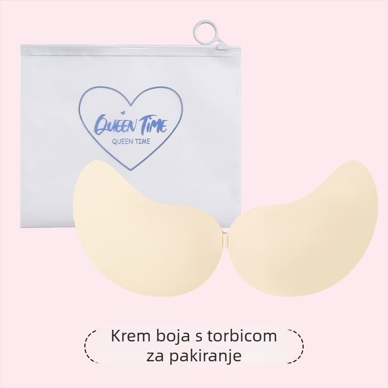 Silikonska pločica za prsa za bikini top – tanka, protiv opuštanja, push-up efekt, nevidljiva ispod odjeće, jednobojna