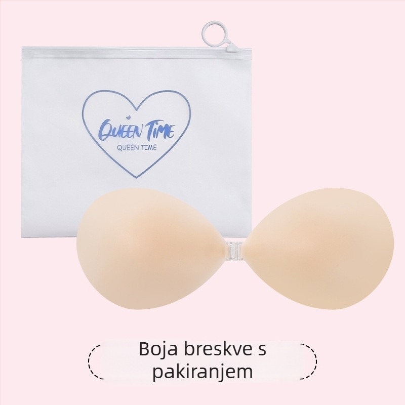 Silikonska pločica za prsa za bikini top – tanka, protiv opuštanja, push-up efekt, nevidljiva ispod odjeće, jednobojna