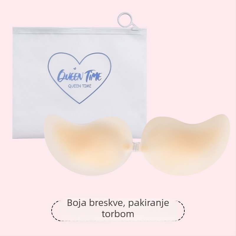 Silikonska pločica za prsa za bikini top – tanka, protiv opuštanja, push-up efekt, nevidljiva ispod odjeće, jednobojna