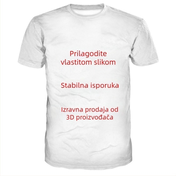 Muška lagana kratka majica s okruglim ovratnikom — 3D Poker King geometrijski uzorak, lagani poliester mrežasti materijal, opuštena kroja, kratke rukave, ljeto