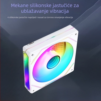 CPU ventilator za hlađenje, 4-Pin PWM, hidraulički ležaj, tih, 600-1800 RPM, 12025