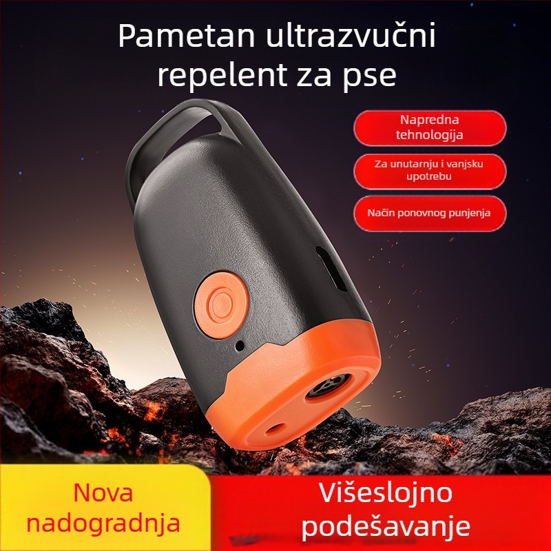 Dexin ultrazvučni repelent za pse – snažan, s dugim dometom za vanjsku upotrebu i osobnu zaštitu; plastična konstrukcija; universalna upotreba.