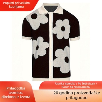 Polo majica - američki retro stil, kratki rukav, udoban kroj, četverostrani stretch poliester