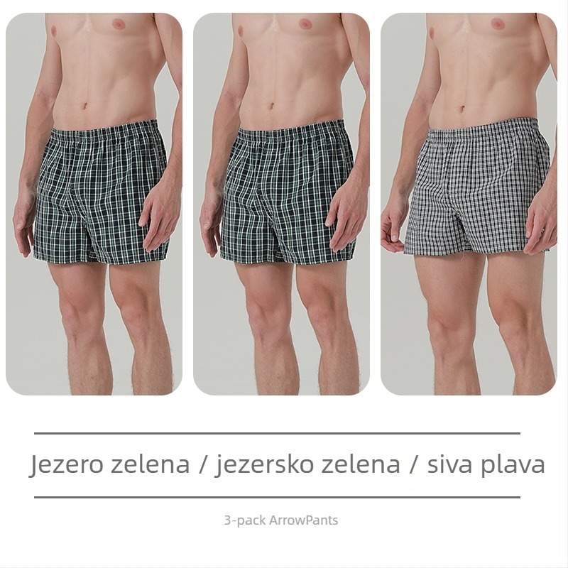 Muške pamučne bokserice sa srednjom talijom, podstava u preponskoj regiji više od 95% pamuka, za proljeće