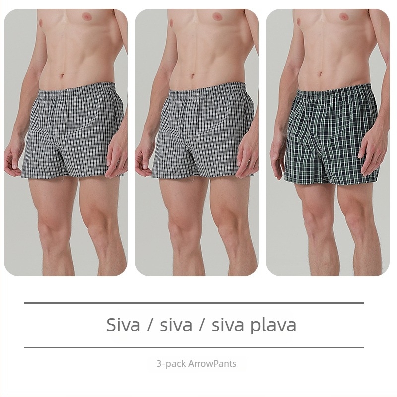 Muške pamučne bokserice sa srednjom talijom, podstava u preponskoj regiji više od 95% pamuka, za proljeće