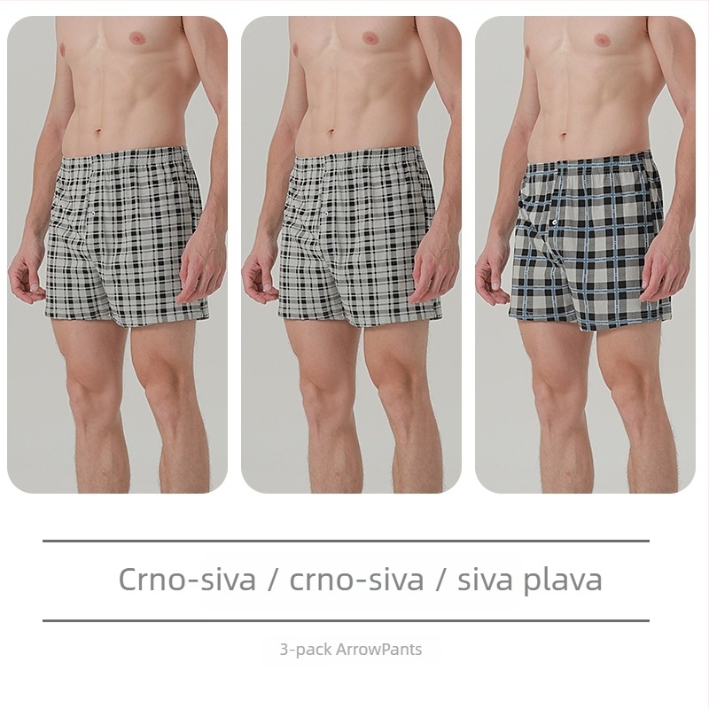 Muške pamučne bokserice sa srednjom talijom, podstava u preponskoj regiji više od 95% pamuka, za proljeće