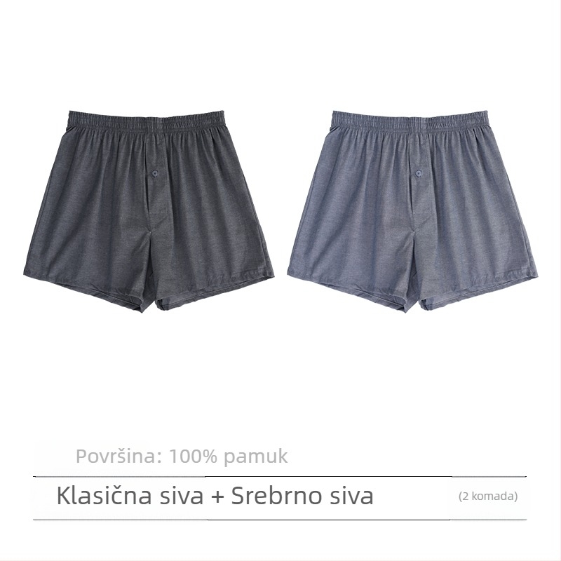 Muške pamučne bokserice sa srednjom talijom, podstava u preponskoj regiji više od 95% pamuka, za proljeće