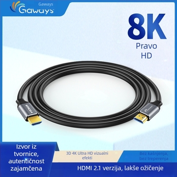 HDMI 2.1 visokokvalitetni kabel za video i zvuk za računalo, projektor i monitor