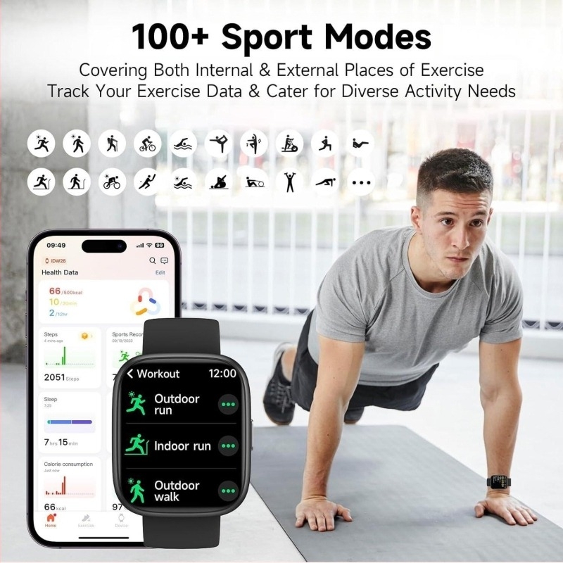 Pametni sat s AMOLED zaslonom, Bluetooth pozivi, praćenje srčanog ritma, praćenje sna, brojanje koraka