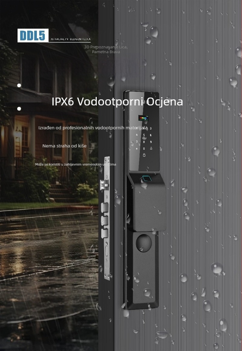 Yue Ling pametni brava s 3D prepoznavanjem lica, venom dlana i otiskom prsta, model L5 (DM-21F), mogućnost prilagodbe