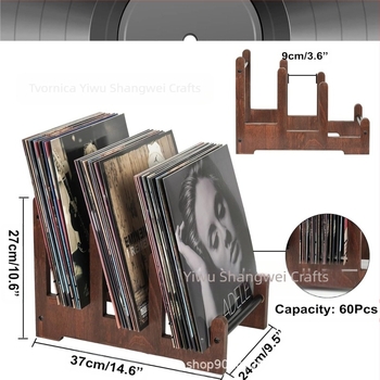 Drveni stolni spremnik za časopise, pisma, vizitke i dokumente — trodimenzionalni dizajn (Sw-25062701) Still in position