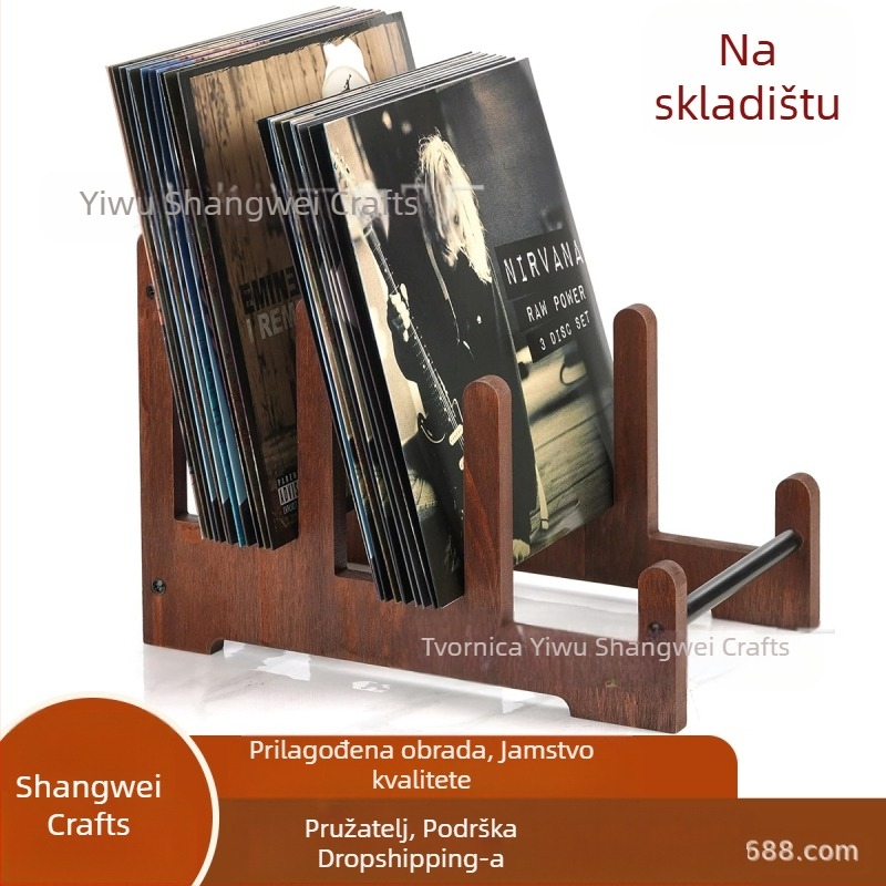 Drveni stolni spremnik za časopise, pisma, vizitke i dokumente — trodimenzionalni dizajn (Sw-25062701) Still in position