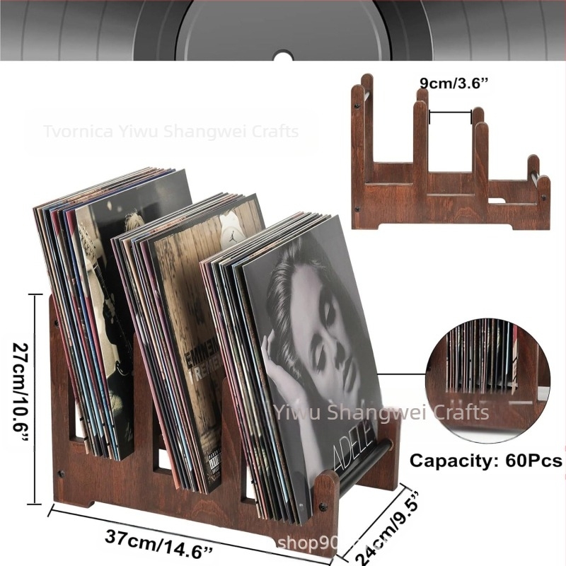 Drveni stolni spremnik za časopise, pisma, vizitke i dokumente — trodimenzionalni dizajn (Sw-25062701) Still in position