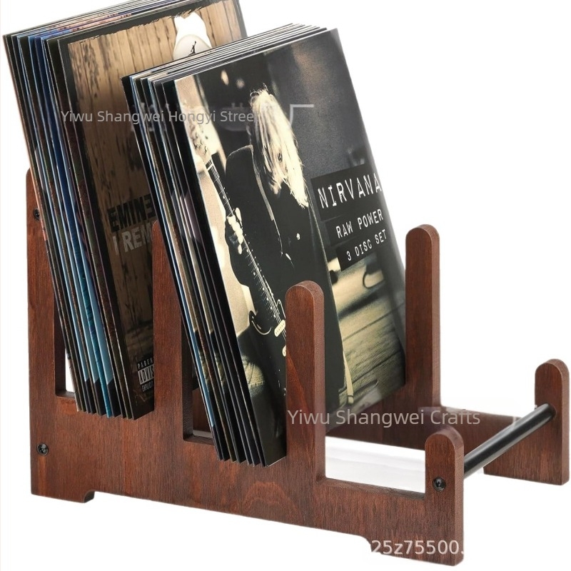 Drveni stolni spremnik za časopise, pisma, vizitke i dokumente — trodimenzionalni dizajn (Sw-25062701) Still in position