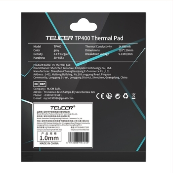 TEUCER/Zero Family GPU termalna silikonska podloga – silikon, visoka otpornost na plamen, prilagodljiva obrada, privatna marka dostupna