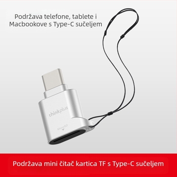 Lenovo D201 Type-C OTG adapter i TF/SD čitač kartica, metalni