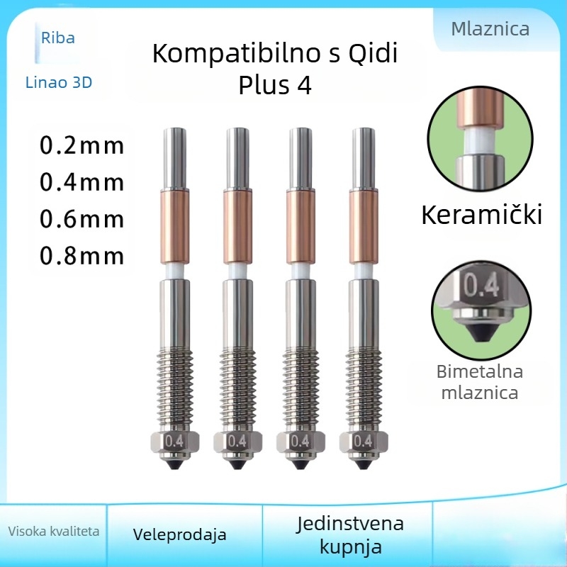 Duža s bi-metalskim premazom za 3D pisač Qidi Plus4